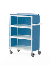 Clean Linen Distribution Cart 104 x 137 x 53cm - Blue