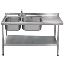 Franke Sissons Self Assembly S tainless Steel Double Sink Lef