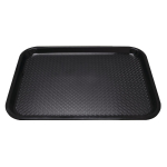Kristallon Plastic Fast Food Tray Black Medium 415mm