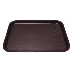 Kristallon Plastic Fast Food Tray Brown 450mm
