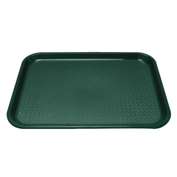 Kristallon Plastic Fast Food Tray Green 450mm Kristallon Plastic Fast Food Tray Green 450mm
