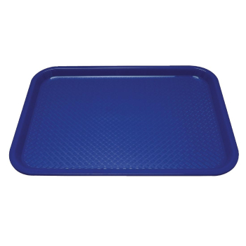 Kristallon Plastic Fast Food Tray Blue Large 450mm Kristallon Plastic Fast Food Tray Blue Large 450mm