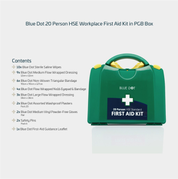 HSE Medium First Aid Kit Includes integrated bracket HSE Medium First Aid Kit Includes integrated bracket