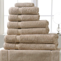 Madison Bath Towels - 600GSM Pebble/Honeycomb - Pack of 5