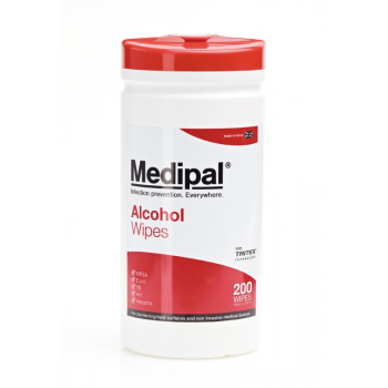 Medipal Alcohol Hard Surface Wipes - 10 tubs of 200 Medipal Alcohol Hard Surface Wipes - 10 tubs of 200