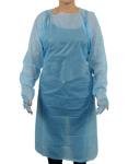Thumb Loop Fluid Protection Gowns Blue case of 75