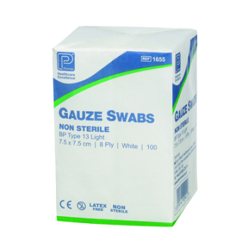 Gauze Swabs 5x 5cm x 100 per pack - 8Ply