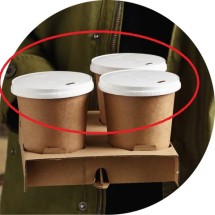 Paper Sip Thru Lids for 12-16 oz Cups - Box of 1000 Paper Sip Thru Lids for 12-16 oz Cups - Box of 1000