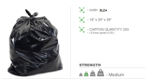 Black Bin Bags x 200 HD (18x28x38) Black Bin Bags x 200 HD (18x28x38)
