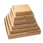 7" Plain Brown Pizza Boxes (Box of 100)