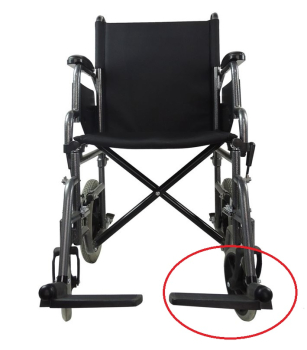 Replacement Left Footrest for Transit Wheelchair