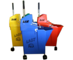 Mop Bucket With Wringer Blue With Castors 15L
