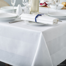 Square Table Cloth 137x137cm (54x54in) - Satin Band White