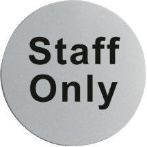 Stainless Steel Door Sign - St aff Only