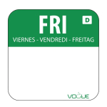 Dissolvable Food Rotation Labels Friday (1000 Pack)