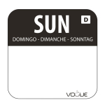Dissolvable Food Rotation Labels Sunday (1000 Pack)