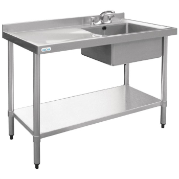 Vogue Stainless Steel Sink Rig ht Hand Bowl 1200x600mm