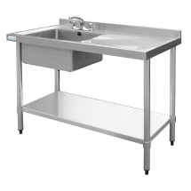 Vogue Stainless Steel Sink Lef t Hand Bowl 1200x600mm