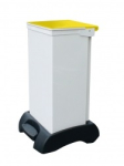75Ltr Metal Body Sack Holder Plastic Base & Yellow Lid