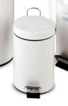 12 Litre Pedal Operated Bin White Plastic Liner