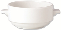 Simplicity White Soup Cup Stkg Lug 28.5cl 10oz Pack 36