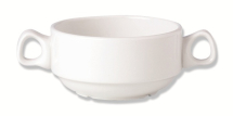 Simplicity White Soup Cup Stkg Hdl 28.5cl 10oz Pack 36