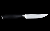 Steak Knife Black ABS Handle Tapered Blade Plain Pack 12