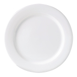 Monaco White Plate Flat Rim 25.5cm 10" Pack 24