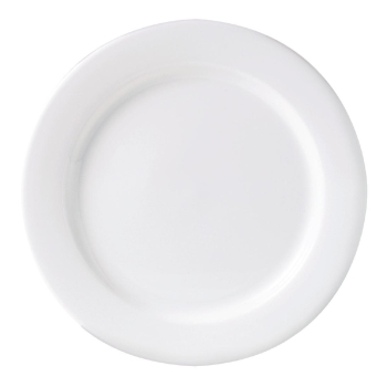 Monaco White Plate Flat Rim 20.25cm 8Inch Pack 24 Monaco White Plate Flat Rim 20.25cm 8Inch Pack 24