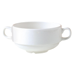 Monaco White Soup Cup Hdl Stkg 28.5cl 10oz Pack 36