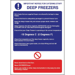 Vogue Deep Freezer Guidelines Sign (300 x 200mm)