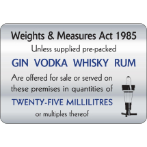 25ml Weights & Measures Act Si gn