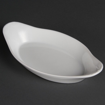 Olympia Whiteware Oval Eared Dishes 229x 127mm Pack 6