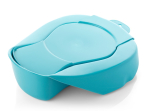 Hospital bedpan with lid 335x308x108mm - 2500ml