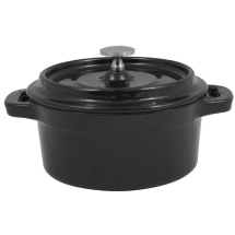 Cast Iron Round Mini Pot Black. Interior 75(H) x 100(Ø)