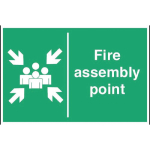 Fire Assembly Point Sign Rigid. 400x600mm