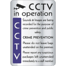 CCTV In Operation Crime Preven tion Sign