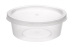 8oz Round  Plastic Container & Lids - Box of 250