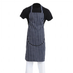 Whites Butchers Stripe Bib pron with Pocket Blue/White