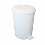 Pedal Bin 12Ltr White Plastic