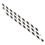Black & White Smoothie Straw 230mm x 9mm - Box of 200
