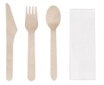 Compostable Wooden Cutlery Meal Pack (Pack of 250)