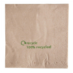 Recycled Lunch Napkin Kraft 33x33cm 2ply 1/4 Fold (2000)