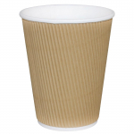 Recyclable Coffee Cups Ripple Wall Kraft 340ml/12oz(500Pack)