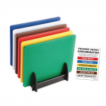 Standard Low Density Chopping Board Set- Rack & Wall Chart