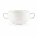 Churchill Whiteware Handled Soup Bowls 398ml (24 Pack)