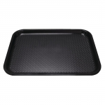 Kristallon Plastic Fast Food Tray Black Medium 415mm