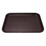 Kristallon Plastic Fast Food Tray Brown 450mm