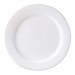 Monaco White Plate Flat Rim 20.25cm 8" Pack 24