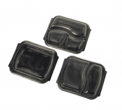 Black Base Meal Box 2 Compartment Box Of 300